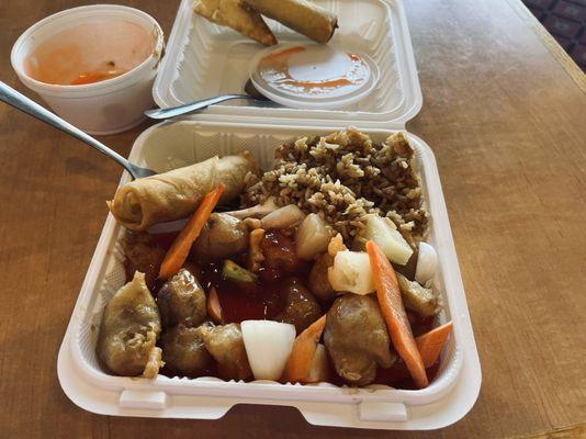 Lunch portion of Sweet & Sour Chicken