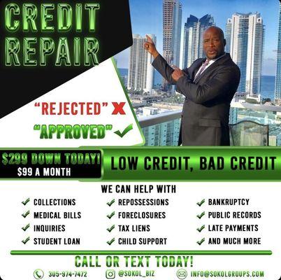 Offering personal credit repair and business credit building.