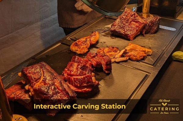 Impress your guests with an onsite carving station