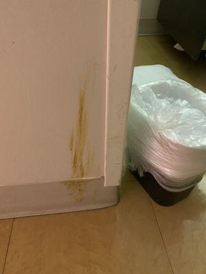 Excrement on the wall of my father's room. I told the nurses about it and they shrugged, so I cleaned it up myself.