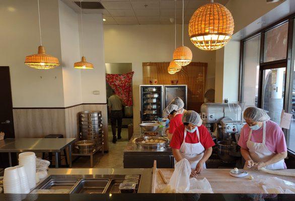 View of the kitchen preparation area