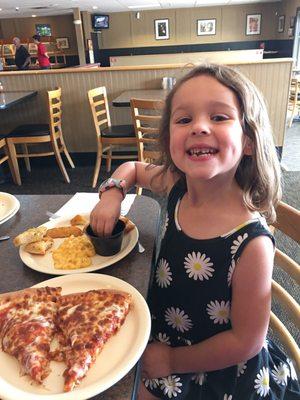 Yummy pizza with grandkids