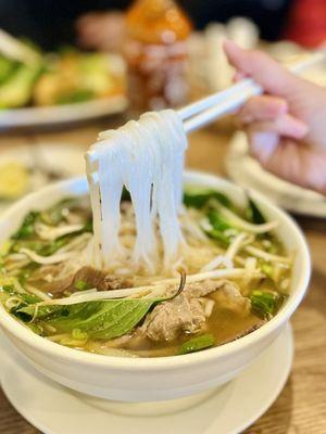 Rare steak pho