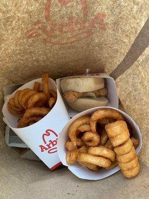 Curly Fries (Small) Chicken Slider Roast Turkey & Swiss Sandwich Buffalo Chicken Slider