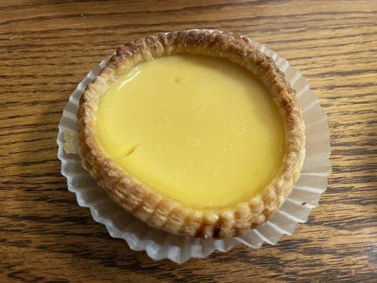 Egg tart! Toast for a few minutes for extra yum