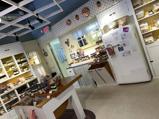 Baking spices display.