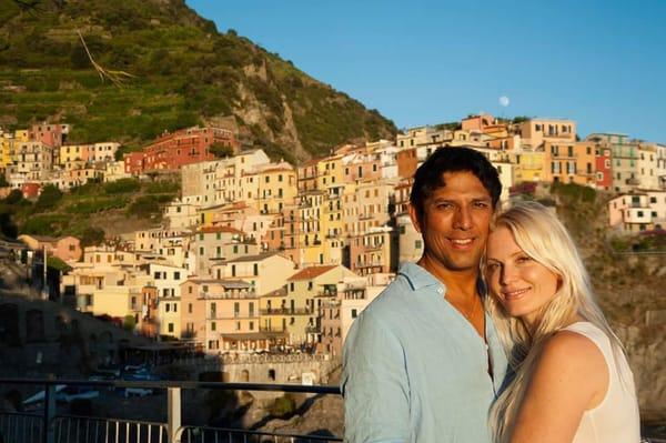 My love and I on honeymoon in Italy. Wr love traveling