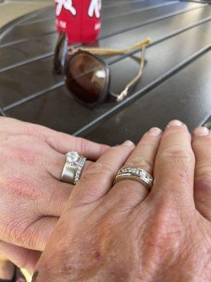 Me and my wife's wedding rings from Texas Pawn and Jewelry! Love this place!