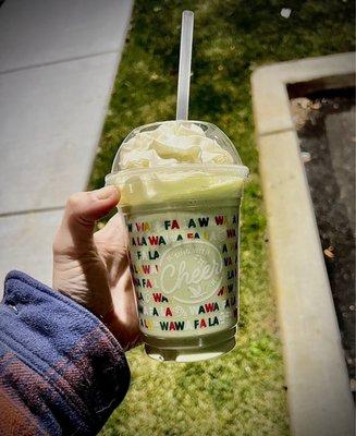 It's a little too festive for November 9th but... I'll take it. -- Iced Matcha Teas - Chai Matcha Tea Latte