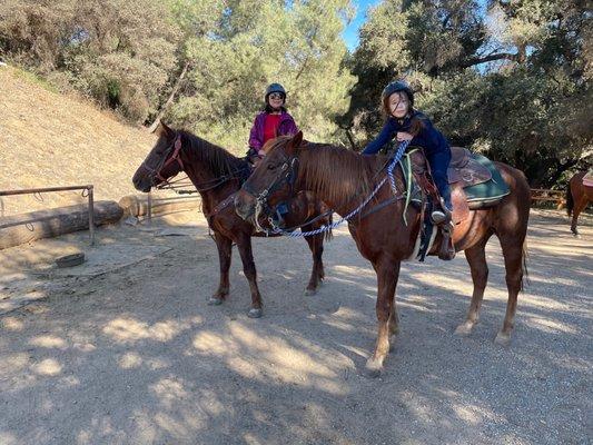 Our rides, Rocket and Dexter.