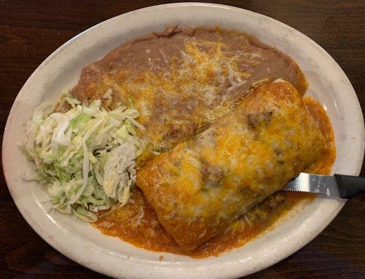 Charro burro xavier style & side of beans from Xaviers Casa Reynoso in Mesa