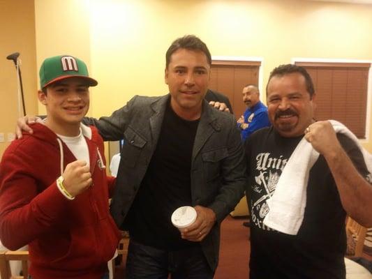 The future Boxing champion  Genaro"El Conde"Gamez, Oscar DeLa Hoya, and the great Coach Luis Gamez!TEAM UNITED!