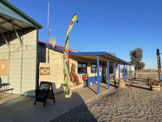 View of front of store (jerky, souvenirs, candy, fudge, drinks)