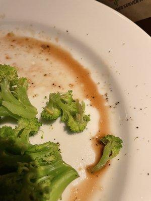 Broccoli sprinkled with some larvae