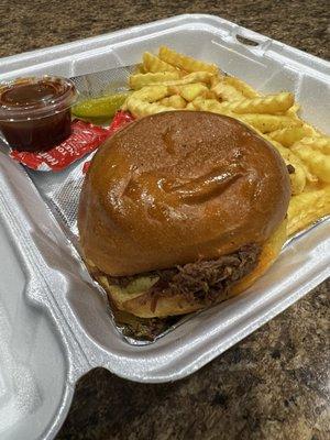 Chop Brisket w/fries