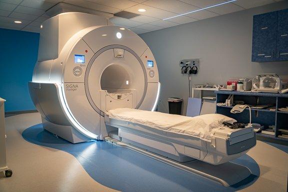 Our new MRI machine located in our building