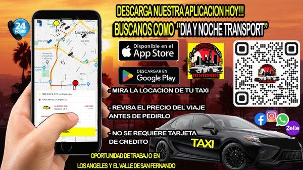 Descarga Nuestra Aplicacion Y pide Tu Taxi Rapido Y Seguro