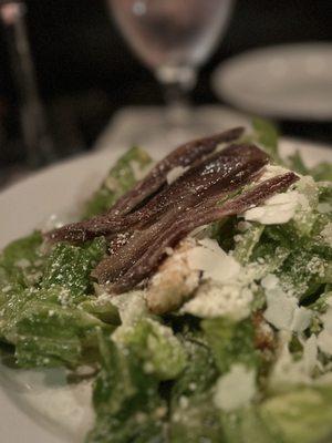 Caesar salad with anchovy $14