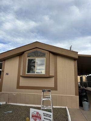 Manufactured Home recently painted in Apache junction