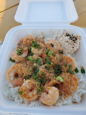 Peeled garlic butter shrimp