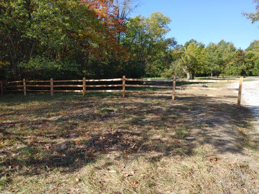 Cedar split rail fence installed on farm in Washington , Mo 63090
By America's fence