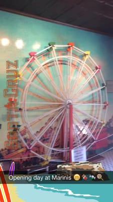 Gum ball Ferris wheel made from re purposes wood off the Giant Dipper!