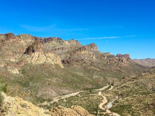 Looking northeast at Fish Creek section of AZ88