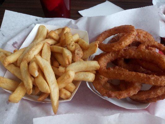 Large fry n order of onion rings