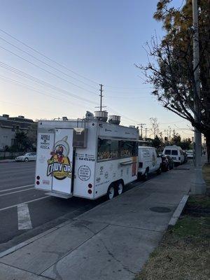 Our food truck located on Woodman right next to Autozone.