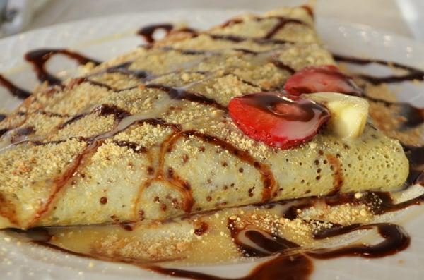 Strawberry and Nutella crepe