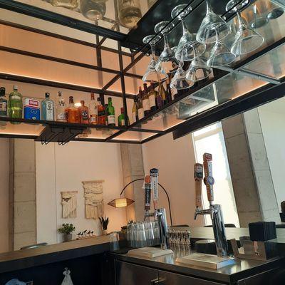 Bar with beer options on tap