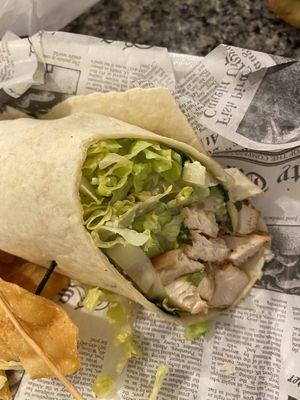 Cesar chicken wrap