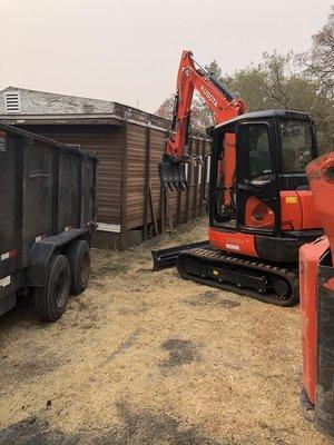 Mobile home demolition