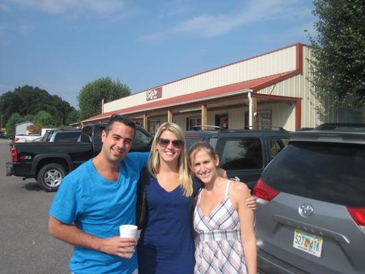 In front of the Galax staple, County Line