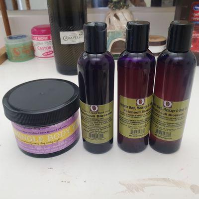 4 of the 6 products from BODY BUTTER LADY, she gave me one  black soap not ordered by me over the phone.