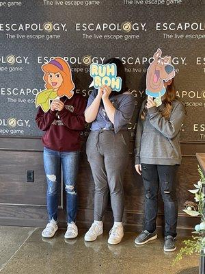 They're embarrassed to show their faces after not escaping the Scooby Doo room.