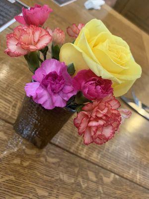 Pretty flowers on the table