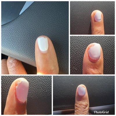 Chipped nails less than 1 week after services