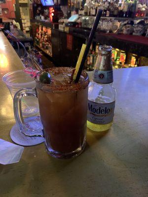 Best Michelada I had at a dive bar, hands down to Red for making me my 1st drink after being sober for 2 months lol