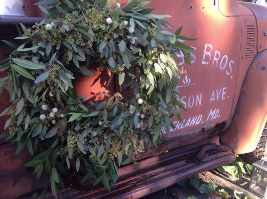 Holiday Wreaths Garlands and Christmas Trees available now through December at our shop in Sellwood in Portland Oregon.