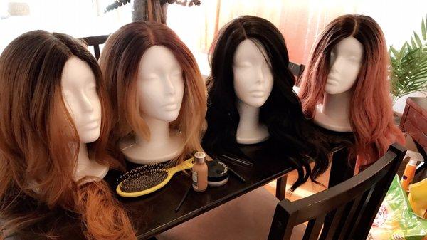 Wig stands I purchased (wigs were mine)