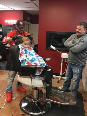 Lil man said he wanted the truth, the whole truth, and nothing but the Truth Barbershop 716!