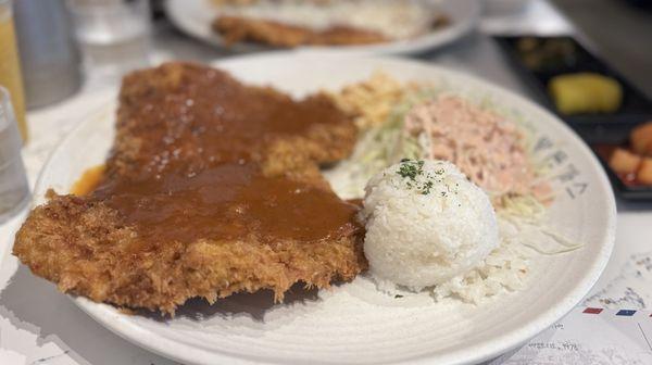 Main dish - pork cutlet with basic sauce