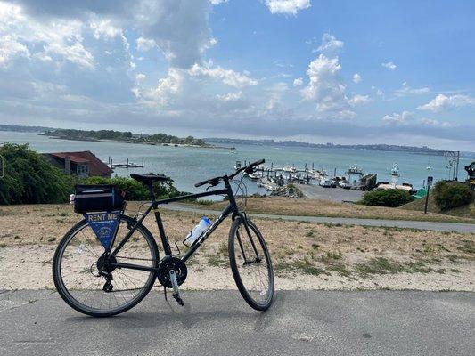 Biking on Peaks island