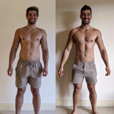 Online Client Transformation, Dean! Lives in Australia and has done an amazing job, improved body composition and built muscle in the gym!