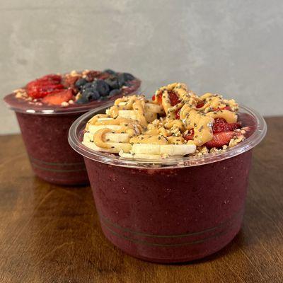 Acai Bowl and Dragon Berry Bliss Bowl