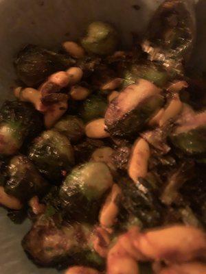 Brussel sprouts mid-way through meal