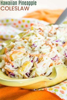 Pineapple creamy coleslaw.