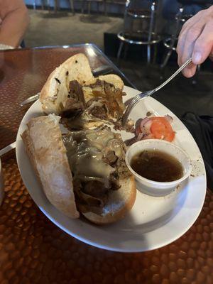 French dip and fruit.