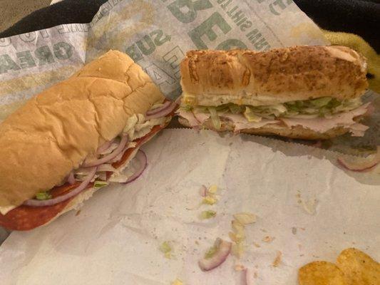 Spicy Italian and  Subway Club- Subway Club-